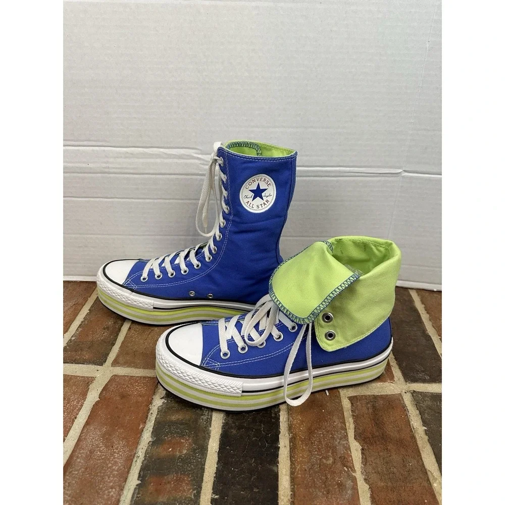 Converse All Star Blue Green High Top Sneakers 10